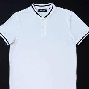 Kenneth Cole White Polo Shirt Men’s Medium Short Sleeve Casual